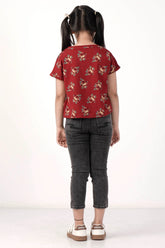 Girl's T-shirt (8-13Y) (Maroon)
